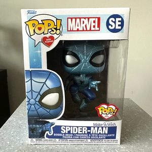 NIB Funko Spider-Man Pops with Purpose Metallic Blue